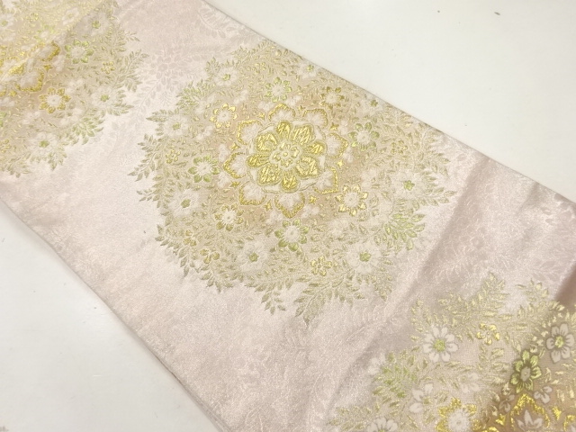 リサイクル　華紋模様織出し袋帯